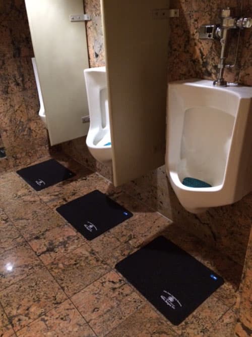 BellaMat antimicrobial urinal mats